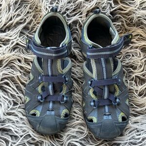 Merrell Hydro Hiker Sandals Size 6 Wide Blue Water Shoes Breathable.